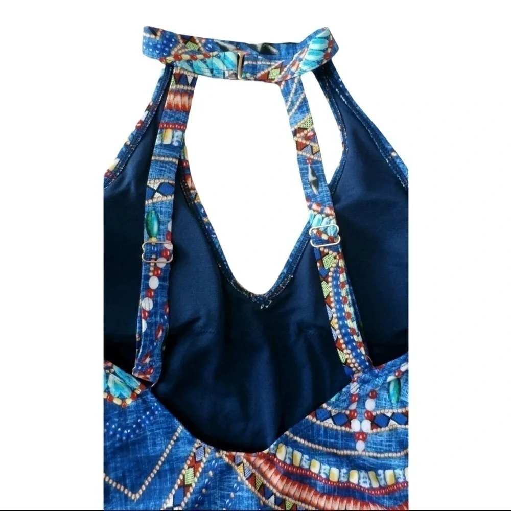 Tini Bikini Cutout Print Swimsuit NWT - Picture 3 of 6